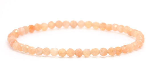 Echtes Sonnenstein Edelstein Armband 4mm facettiert