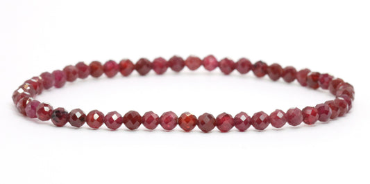 Echtes Granat Edelstein Armband 4mm facettiert