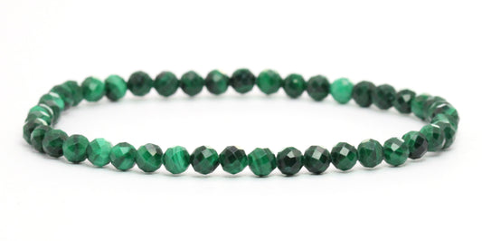 Echtes Malachit Edelstein Armband 4mm facettiert