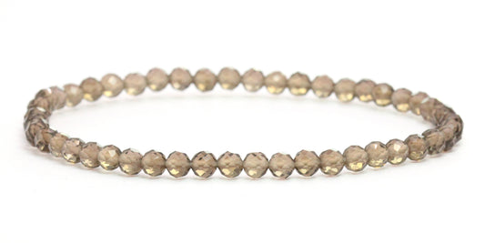 Echtes Rauchquarz Edelstein Armband 4mm facettiert