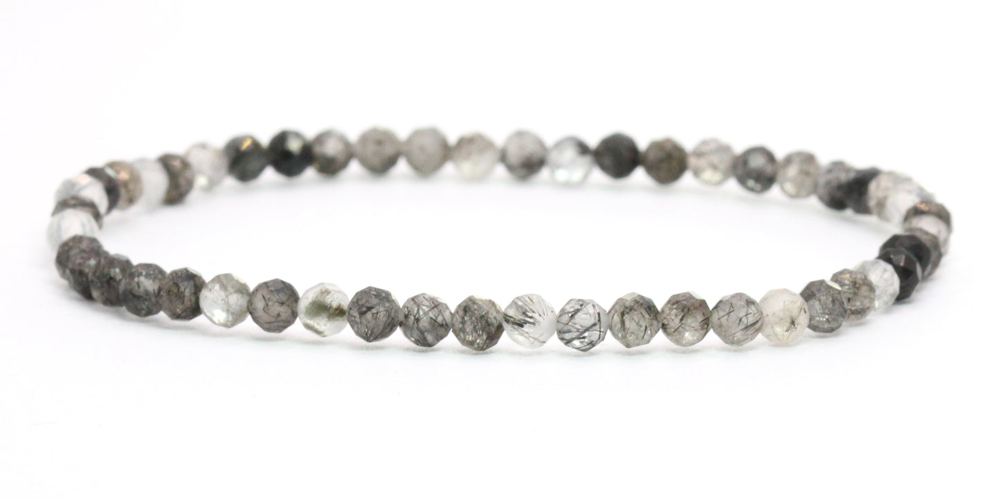 Echtes Turmalinquarz Edelstein Armband 4mm facettiert