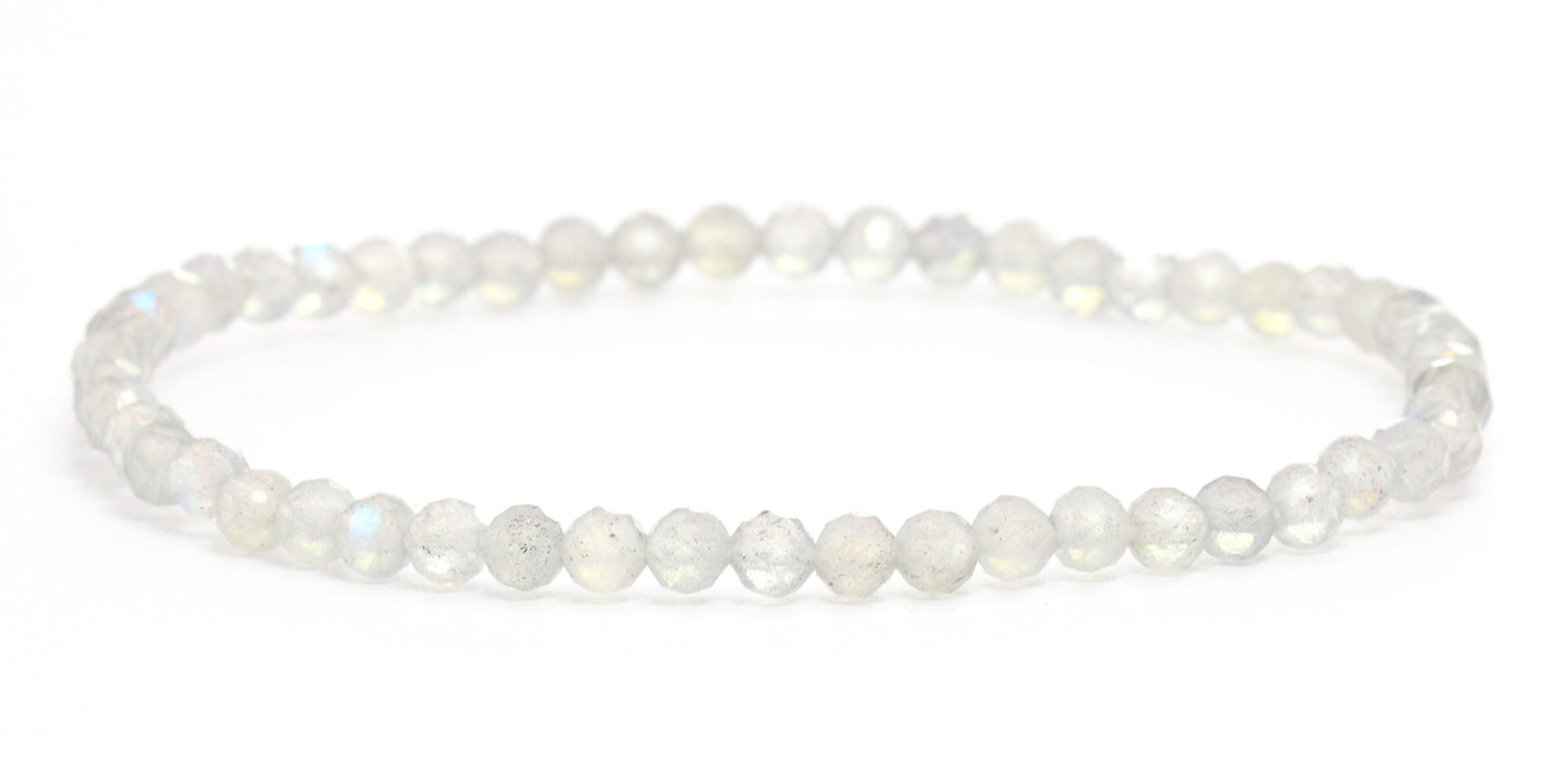 Echtes Labradorit Edelstein Armband 4mm facettiert