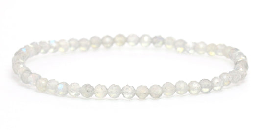 Echtes Labradorit Edelstein Armband 4mm facettiert