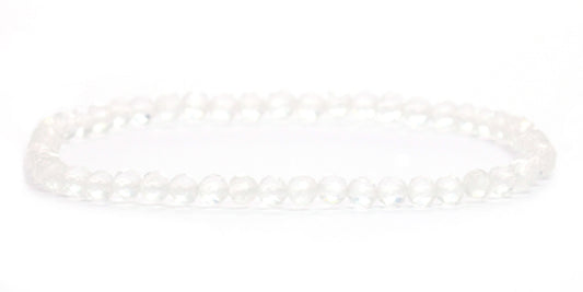 Echtes Bergkristall Edelstein Armband 4mm facettiert