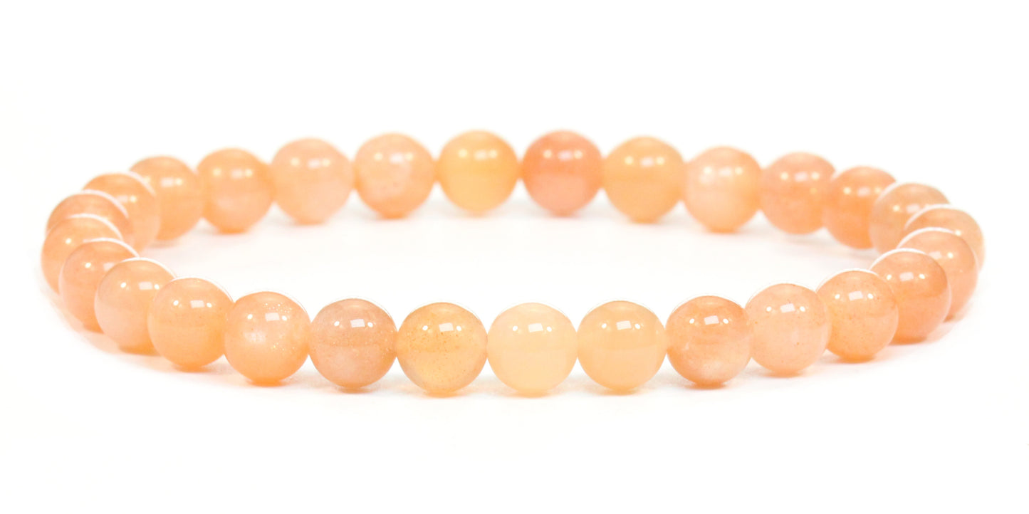 Echtes Sonnenstein Edelstein Armband 6mm