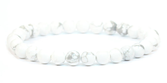 Echtes Howlith Edelstein Armband 6mm