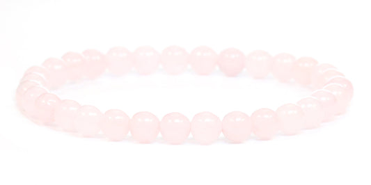 Echtes Rosenquarz Edelstein Armband 6mm