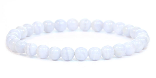 Echtes Blauer Spitzenachat Edelstein Armband 6mm