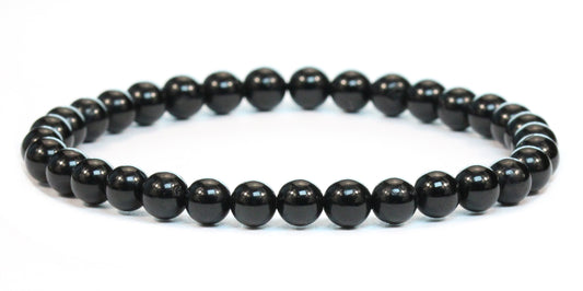 Echtes Schwarzer Turmalin Edelstein Armband 6mm