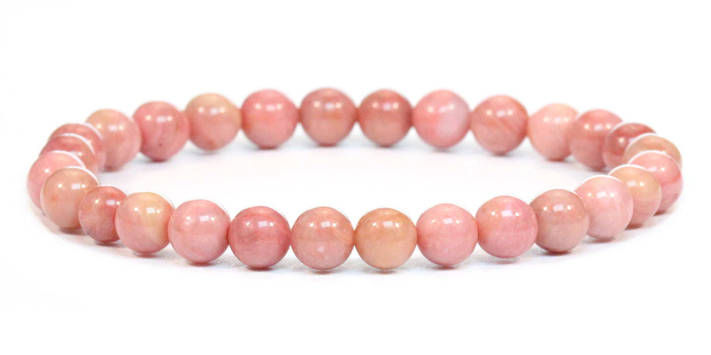 Echtes Rhodonit Edelstein Armband 6mm