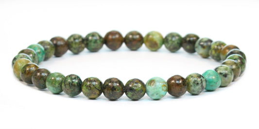 Echtes Afrikanischer Türkis Edelstein Armband 6mm