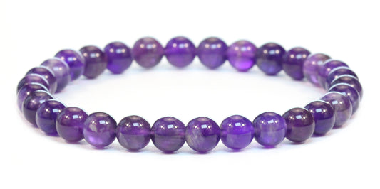 Echtes Amethyst Edelstein Armband 6mm