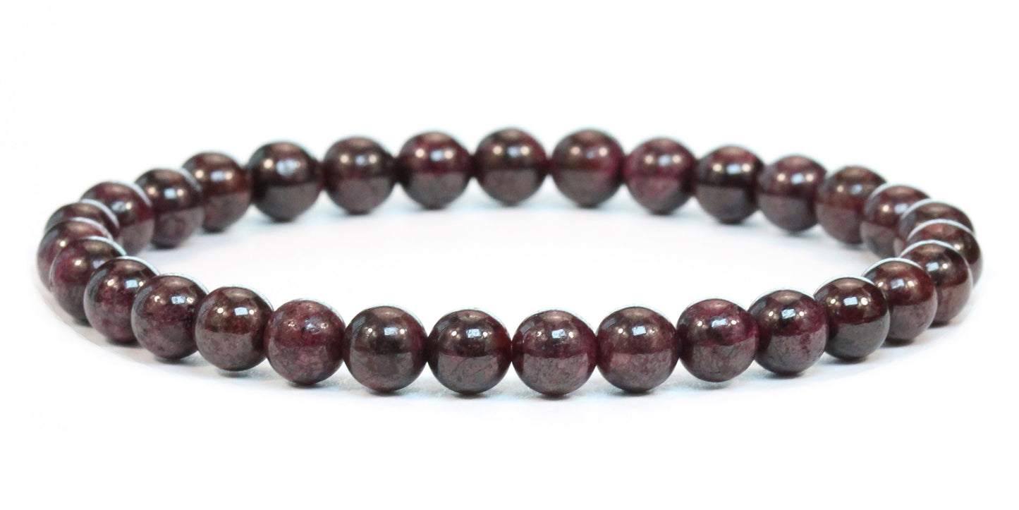 Echtes Granat Edelstein Armband 6mm