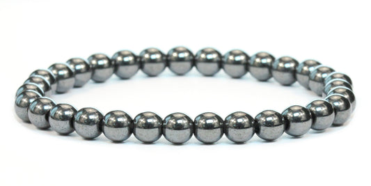 Echtes Hämatit Edelstein Armband 6mm