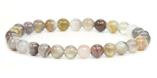 Echtes Botswana Achat Edelstein Armband 6mm