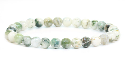 Echtes Baumachat Edelstein Armband 6mm