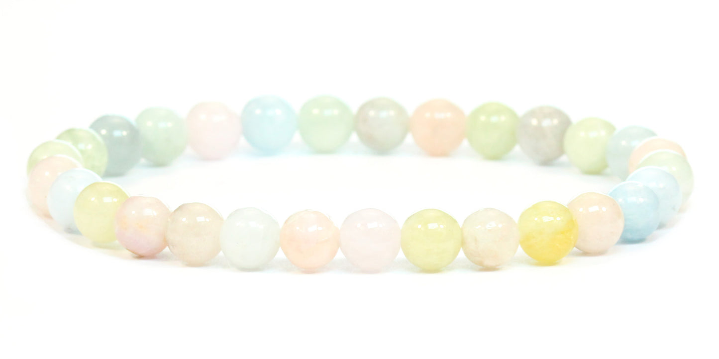 Echtes Morganit Edelstein Armband 6mm