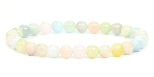 Echtes Morganit Edelstein Armband 6mm