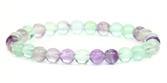 Echtes Regenbogenfluorit Edelstein Armband 6mm