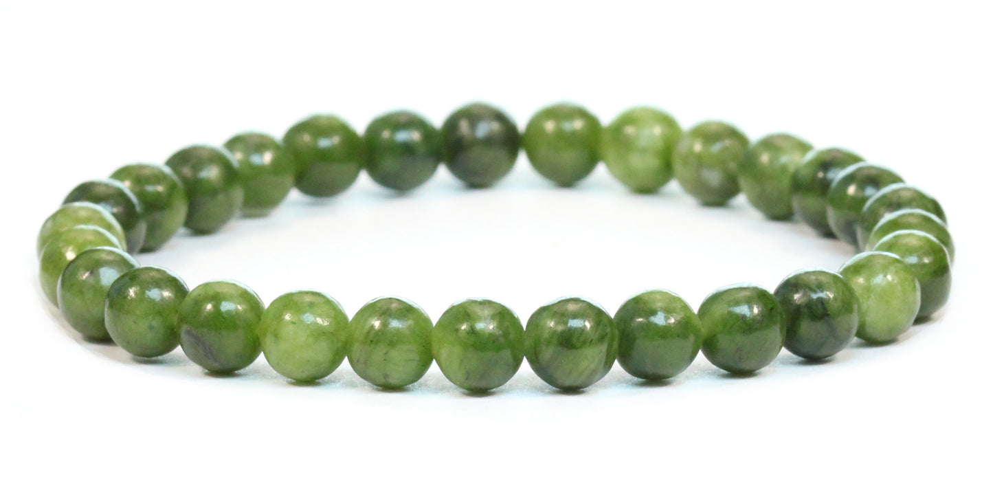 Echtes Nephrit Edelstein Armband 6mm