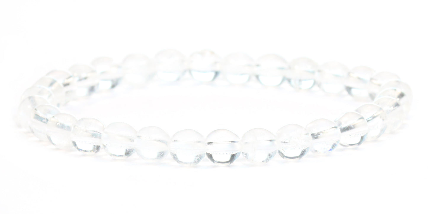 Echtes Bergkristall Edelstein Armband 6mm