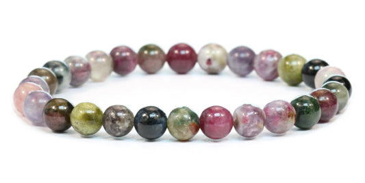 Echtes Gemischter Turmalin Edelstein Armband 6mm