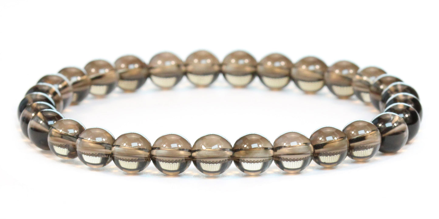 Echtes Rauchquarz Edelstein Armband 6mm