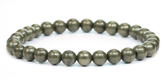 Echtes Pyrit Edelstein Armband 6mm