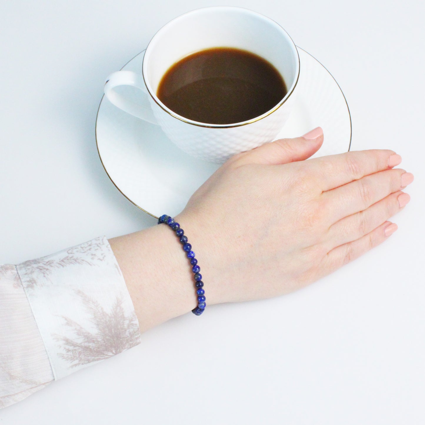 Echtes Lapislazuli Edelstein Armband 4mm