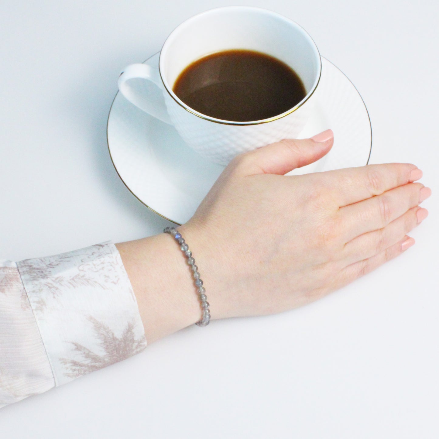 Echtes Labradorit Edelstein Armband 4mm