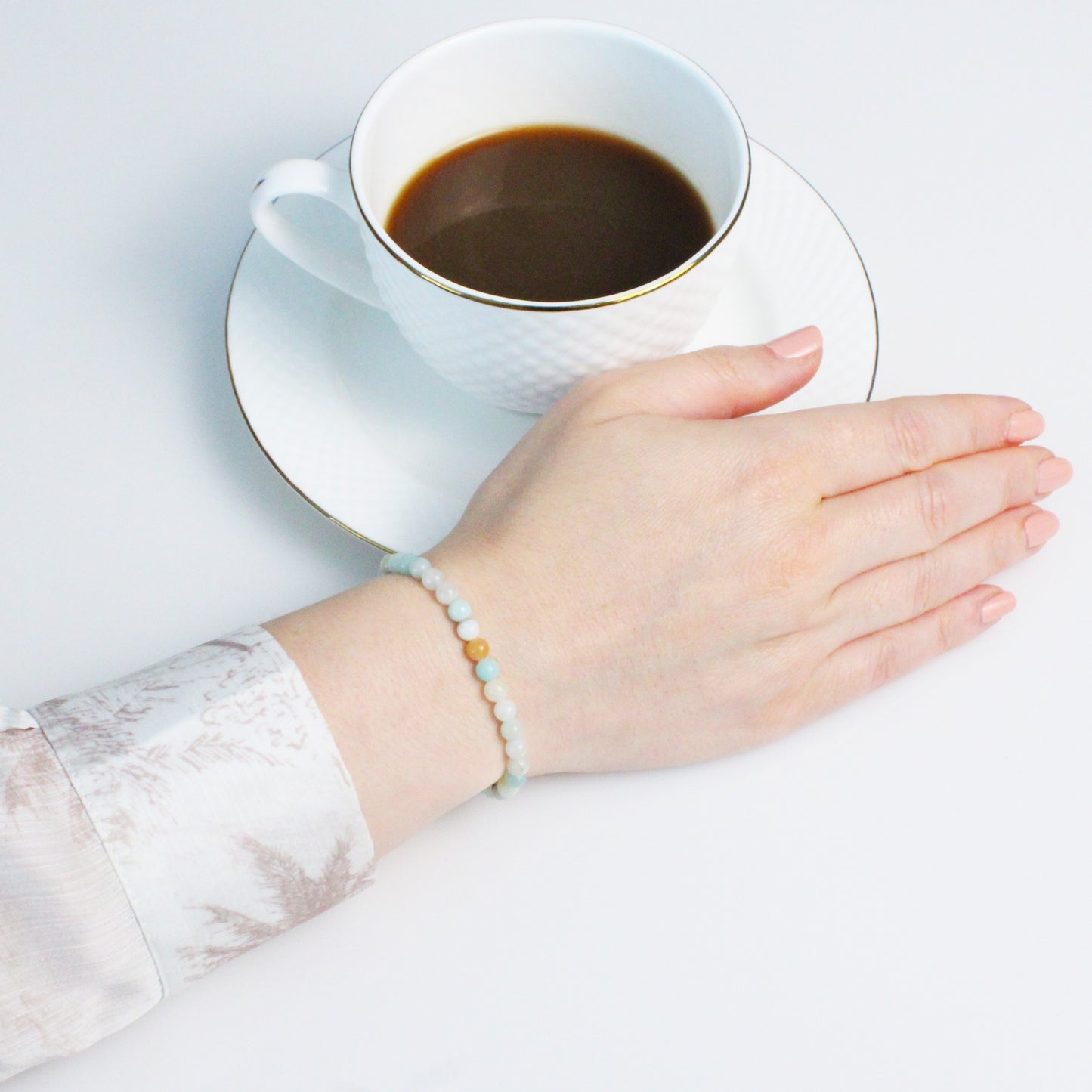 Echtes Amazonit Edelstein Armband 4mm