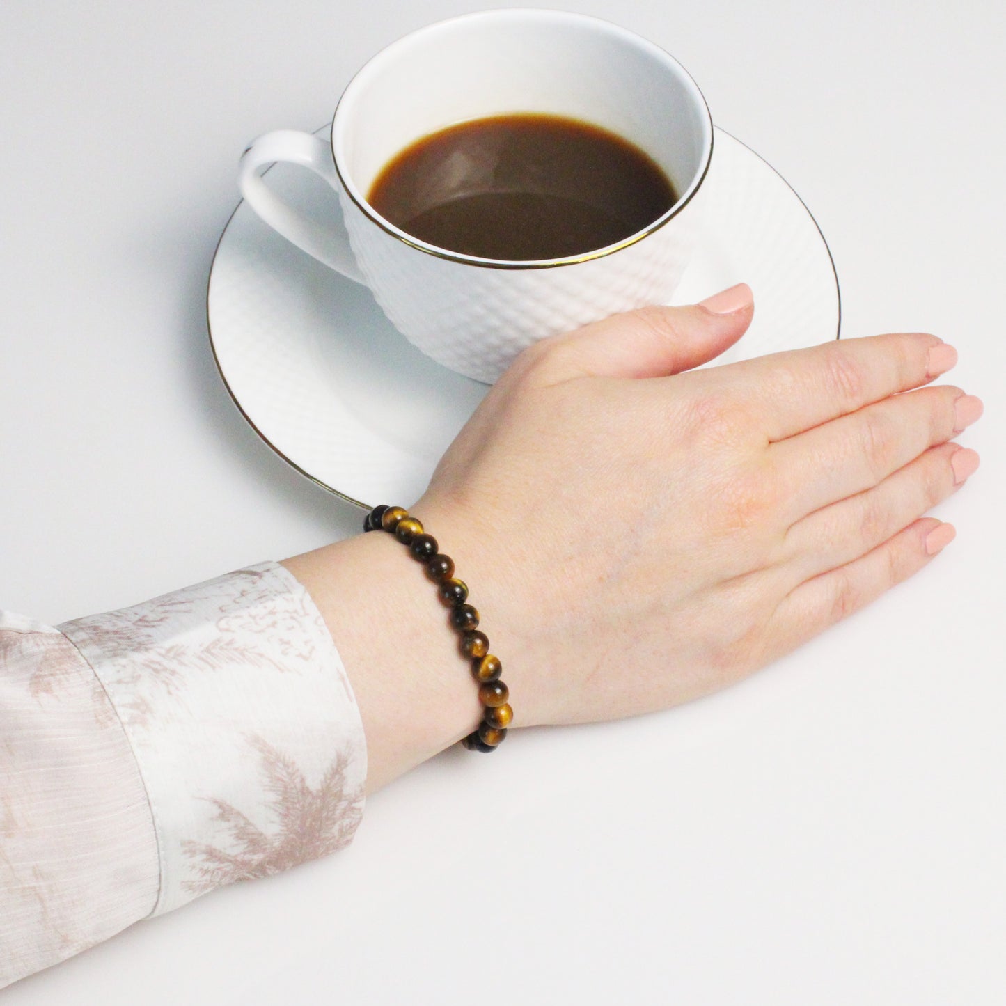 Echtes Tigerauge Edelstein Armband 6mm