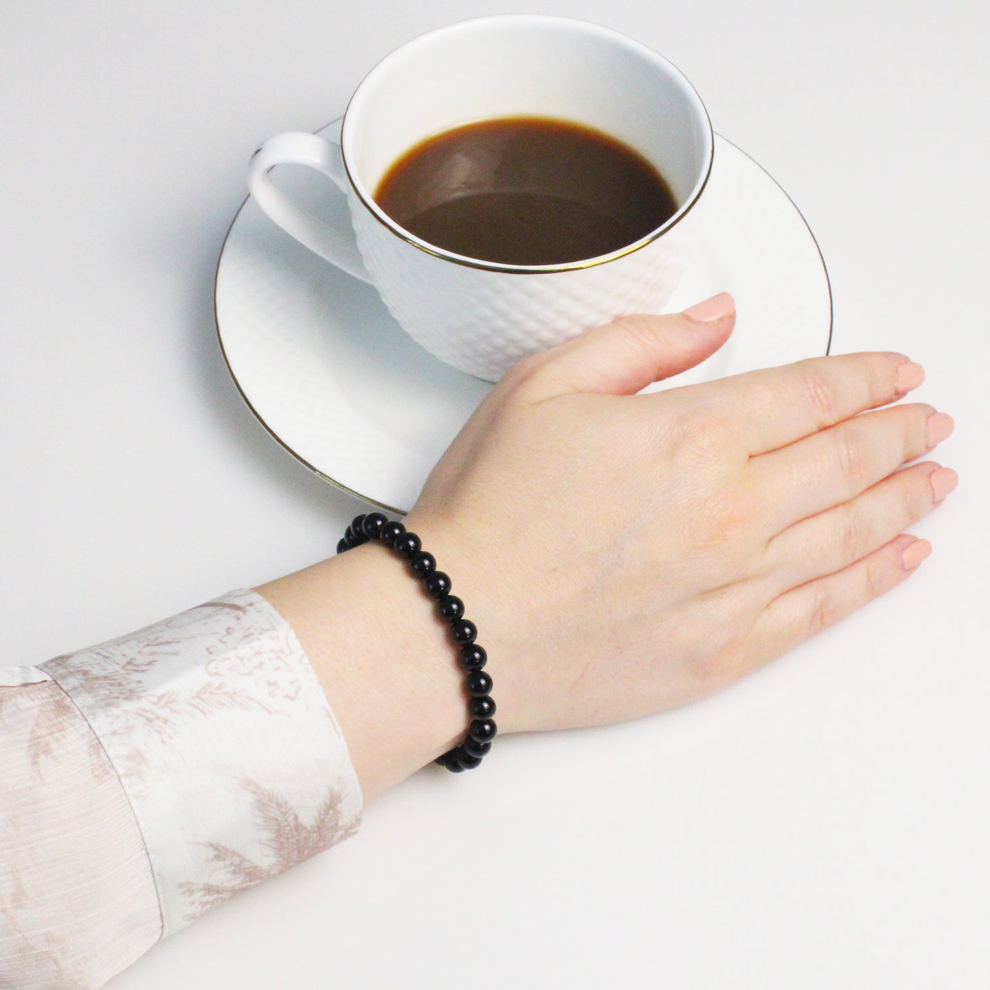 Echtes Onyx Edelstein Armband 6mm