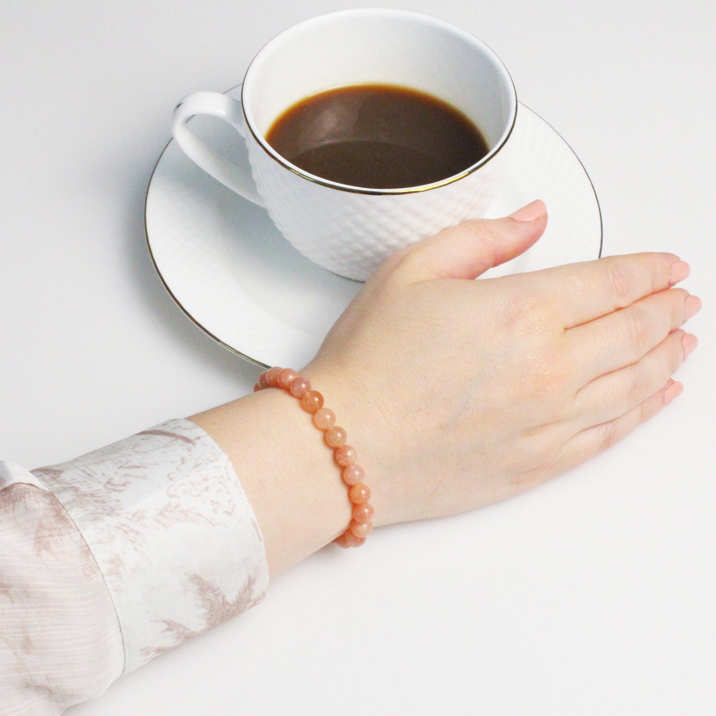 Echtes Sonnenstein Edelstein Armband 6mm