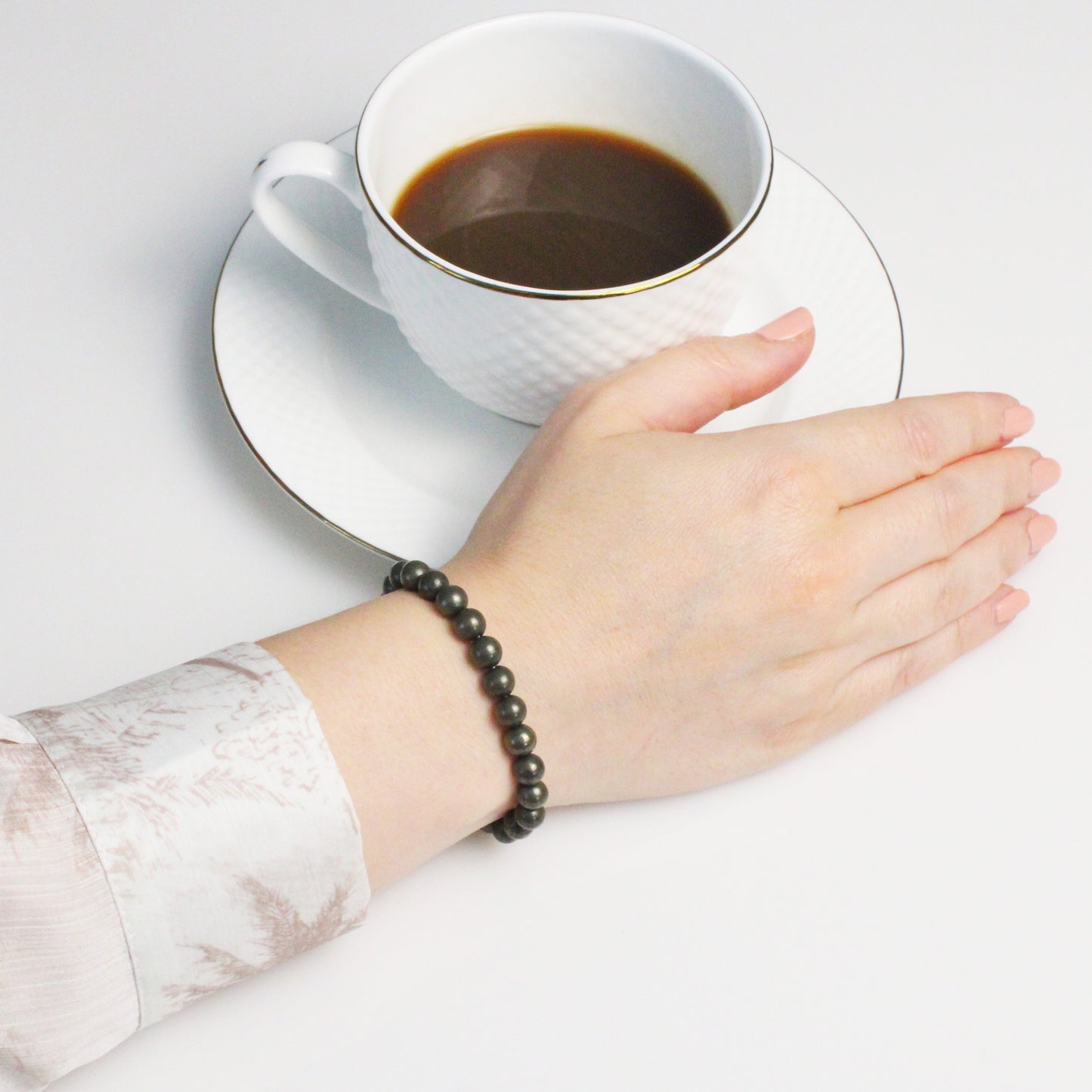 Echtes Pyrit Edelstein Armband 6mm