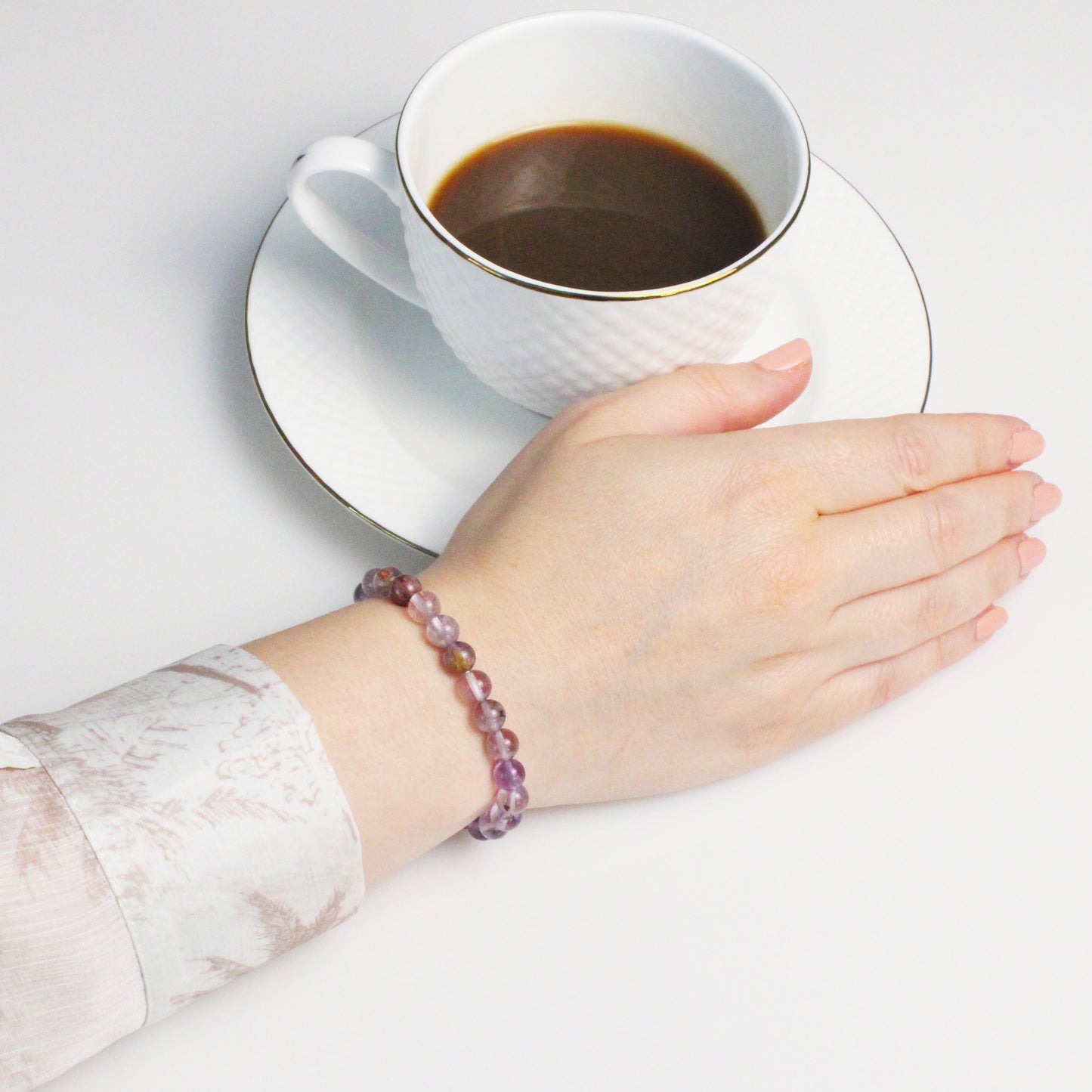 Echtes Super Seven Amethyst Edelstein Armband 6mm