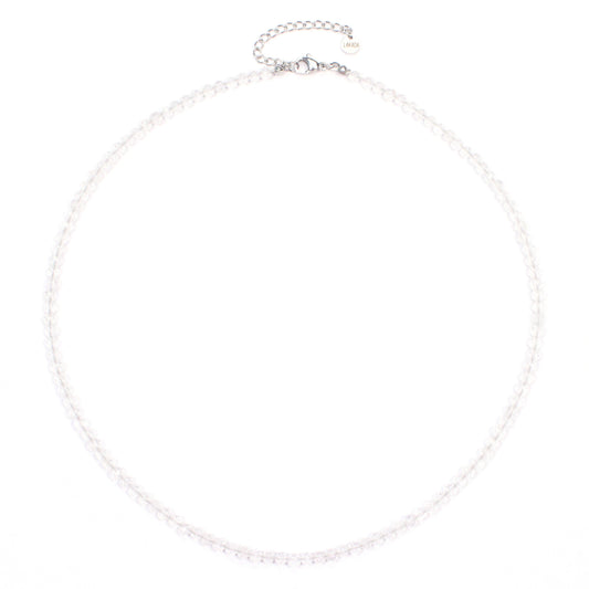 Bergkristall Edelstein Halskette 4mm facettiert - Länge verstellbar