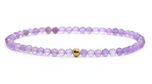 Amethyst Edelstein Armband 3mm facettiert