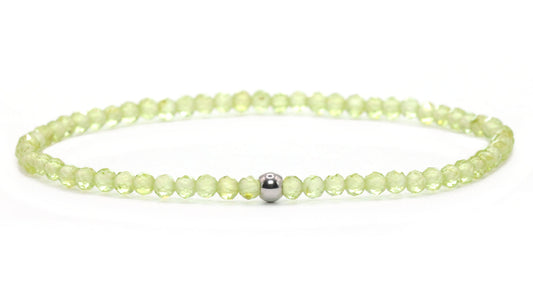 Peridot Edelstein Armband 3mm facettiert
