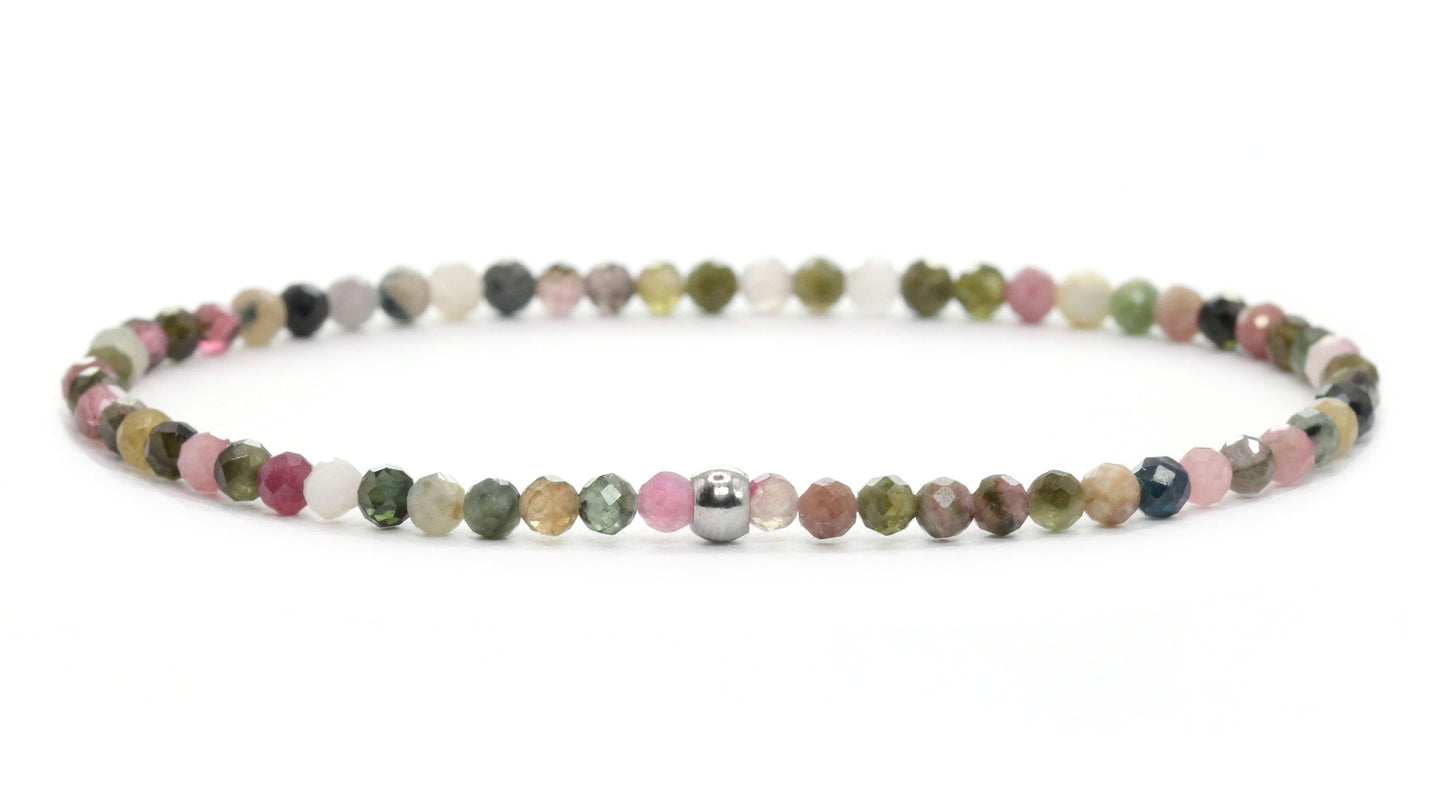 Gemischter Turmalin Edelstein Armband 3mm facettiert
