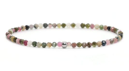 Gemischter Turmalin Edelstein Armband 3mm facettiert