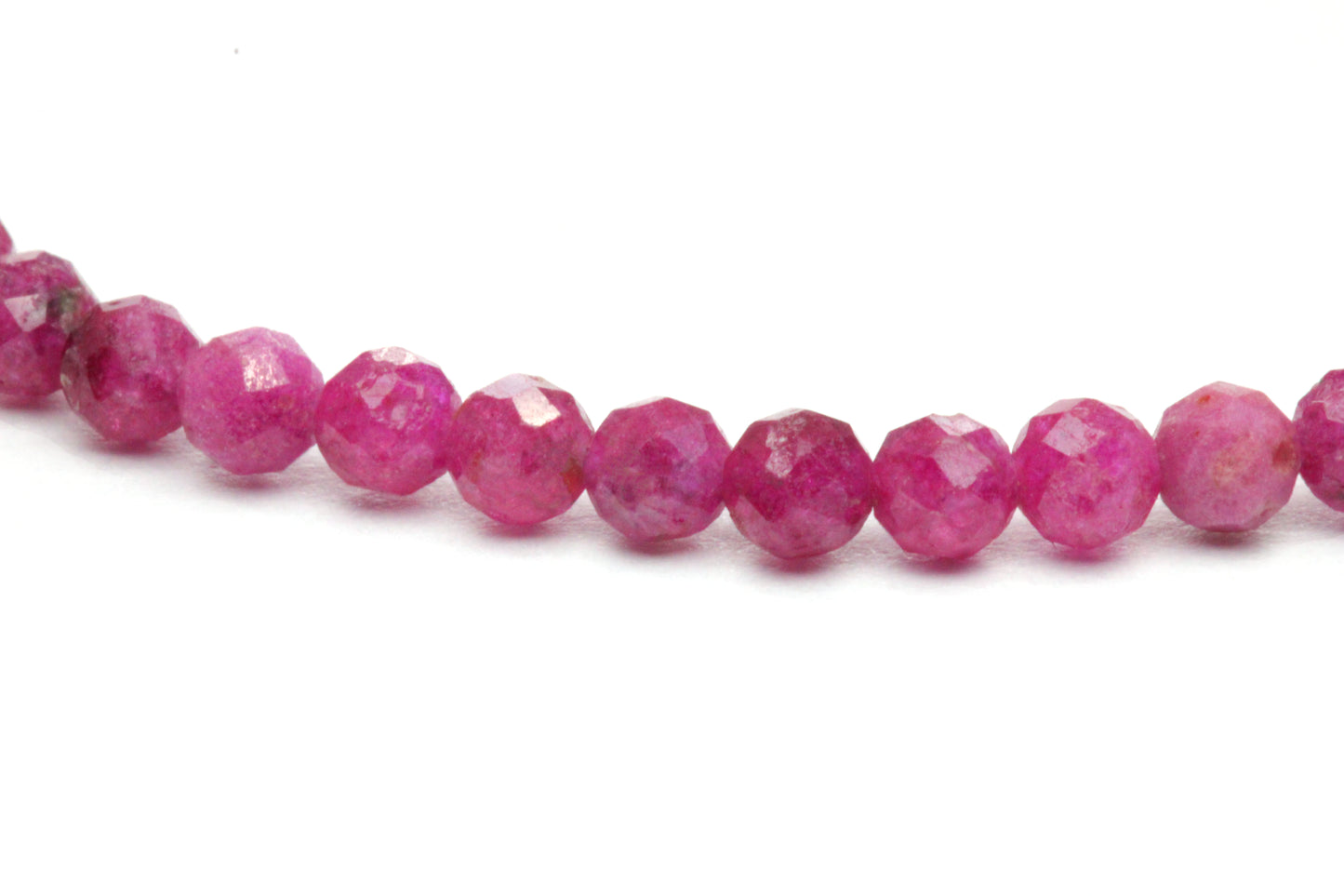 Rubin Edelstein Armband 3mm facettiert
