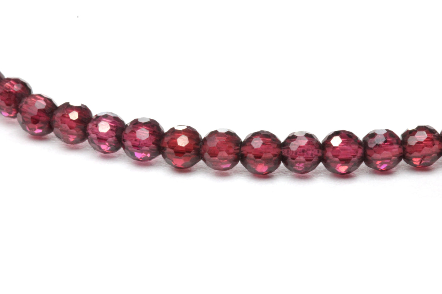 Granat Edelstein Armband 3mm facettiert
