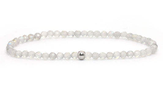 Labradorit Edelstein Armband 3mm facettiert