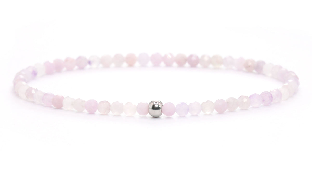 Fliederjaspis Edelstein Armband 3mm facettiert