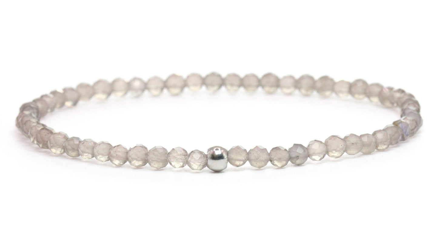 Rauchquarz Edelstein Armband 3mm facettiert