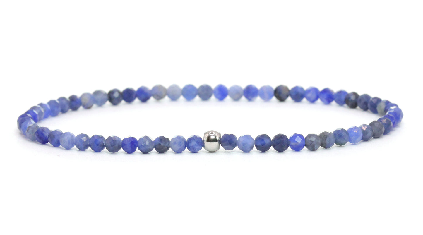 Sodalith Edelstein Armband 3mm facettiert