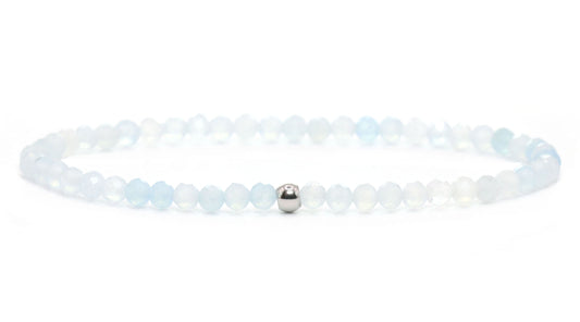Aquamarin Edelstein Armband 3mm facettiert