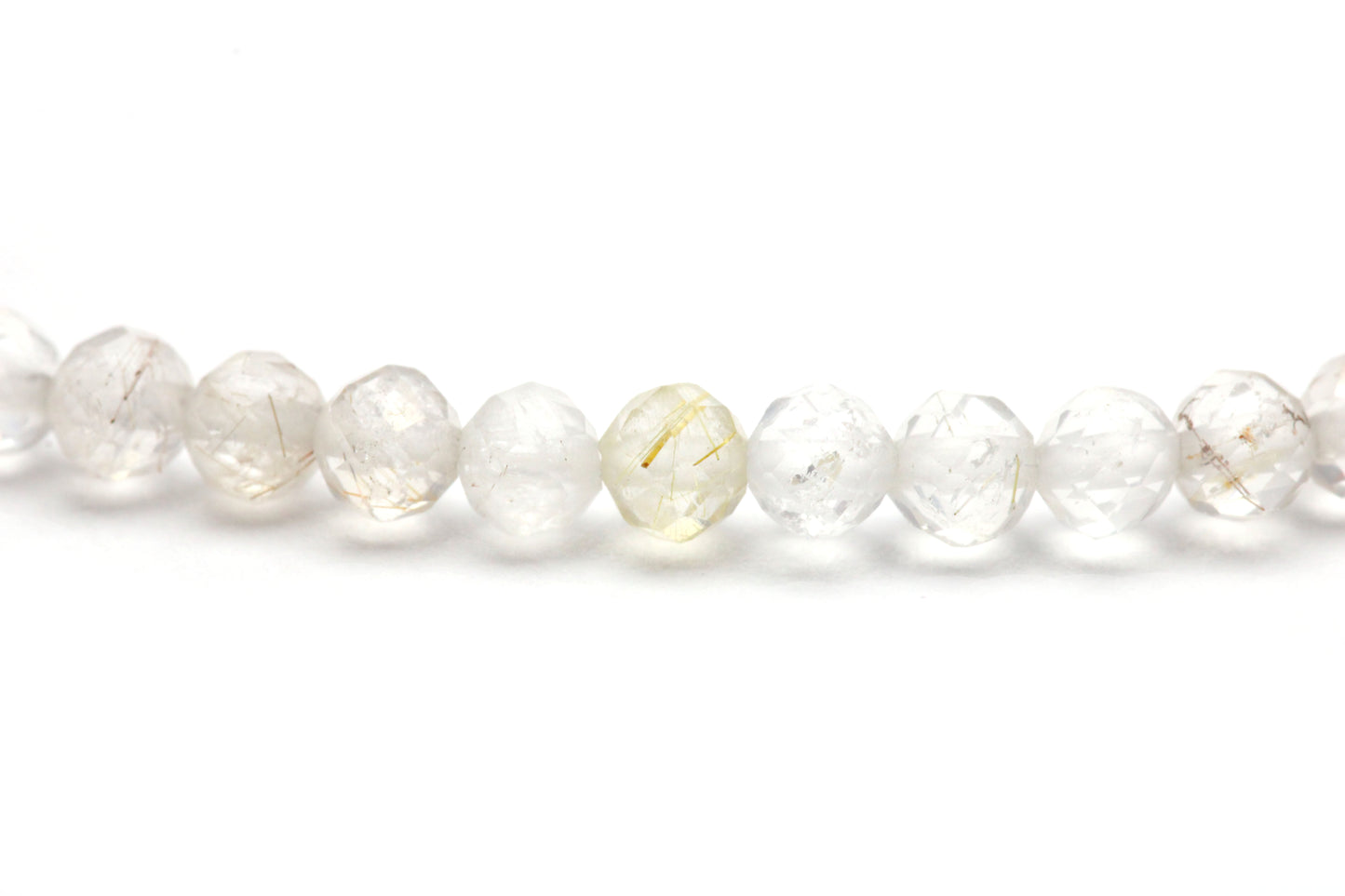 Goldenes Rutilquarz Edelstein Armband 3mm facettiert