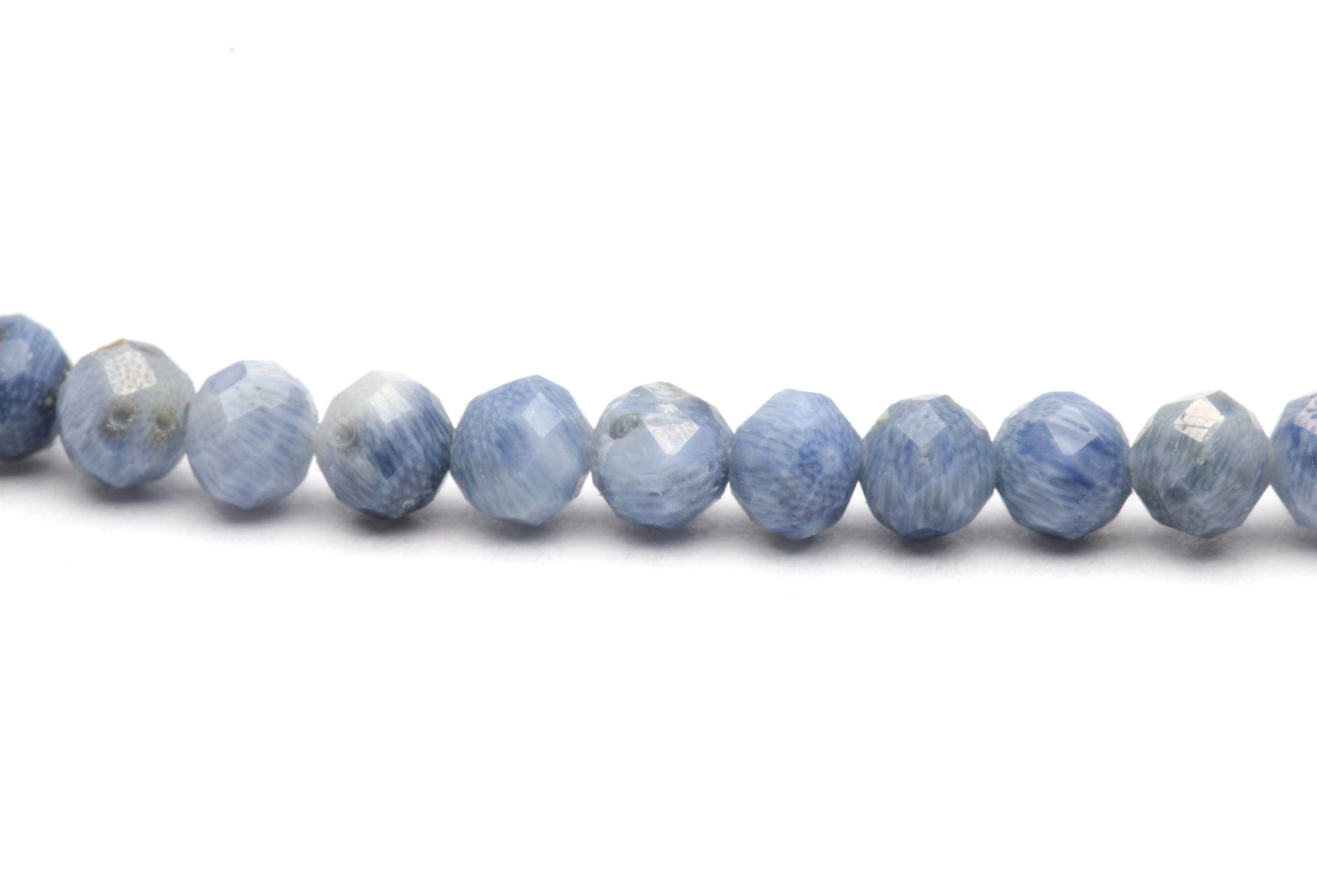 Blaue Koralle Edelstein Armband 3mm facettiert